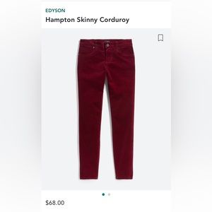 Size 6 burgundy corduroy pants